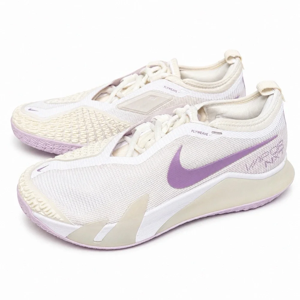 Nike React Vapor NXT HC White Amethyst Wave CV0742-116 Women 10.5 Tennis Shoes